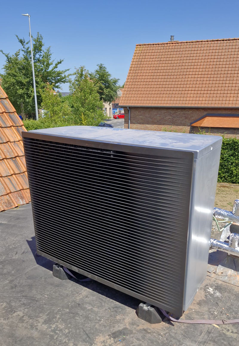 Warmtepomp installatie te Jabbeke