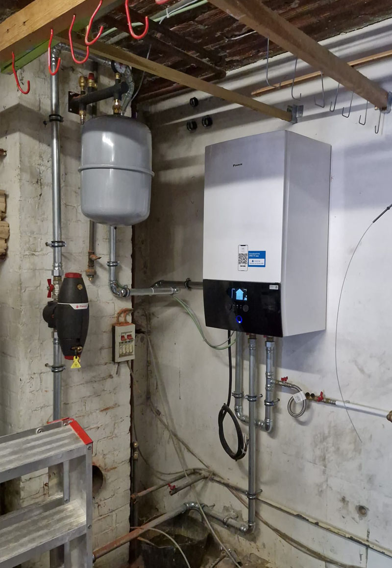 Warmtepomp installatie te Jabbeke